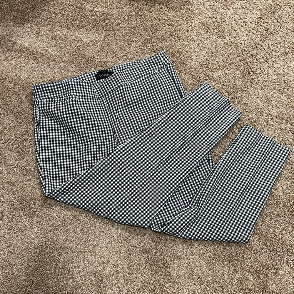 Talbots Black and White Checkered Size 12 Slacks